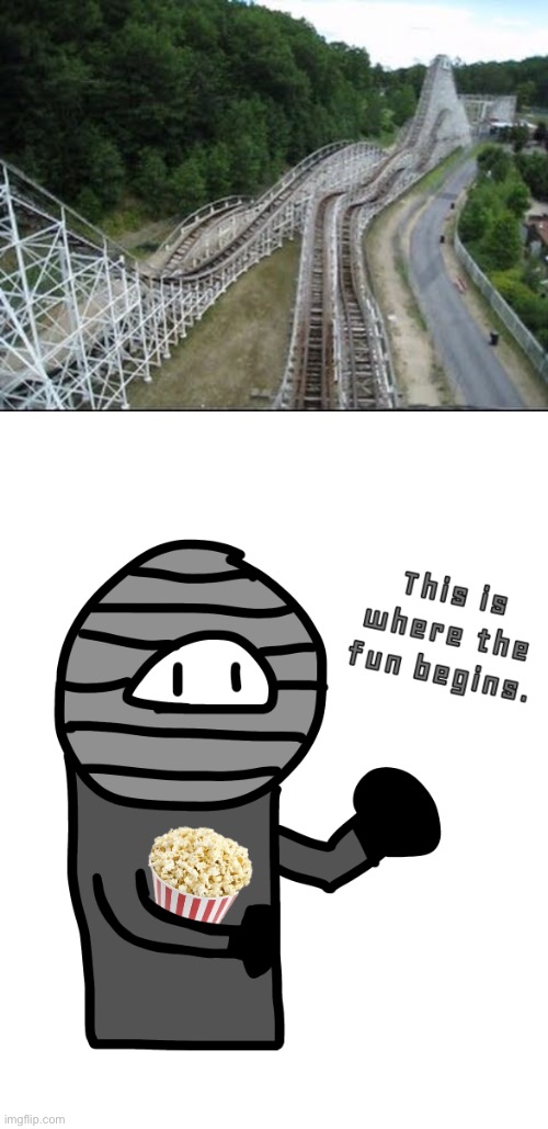 Roller coasters be like: | image tagged in contentdeleter this is where the fun begins,roller coaster | made w/ Imgflip meme maker