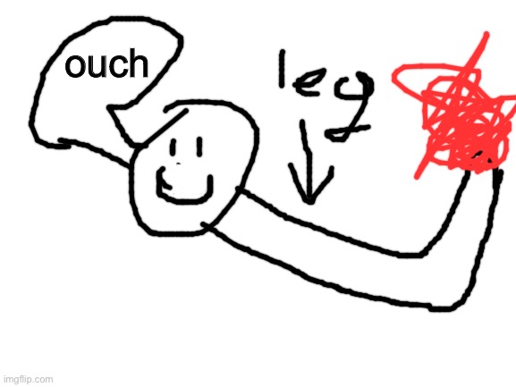 i drew this to show how my toe feels after stubbing it | ouch | made w/ Imgflip meme maker