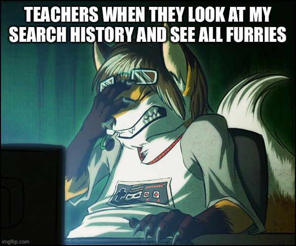 That’s me | TEACHERS WHEN THEY LOOK AT MY SEARCH HISTORY AND SEE ALL FURRIES | image tagged in furry facepalm | made w/ Imgflip meme maker