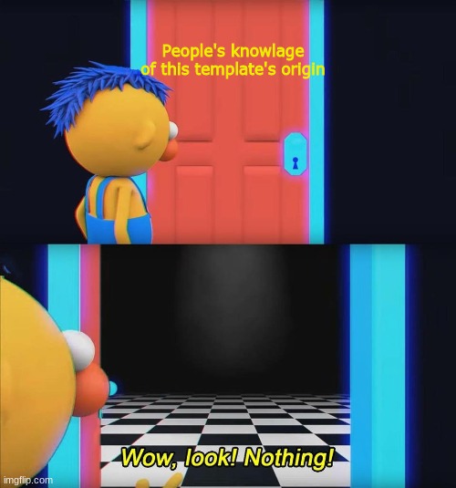 DHMIS | People's knowlage of this template's origin | image tagged in wow look nothing | made w/ Imgflip meme maker