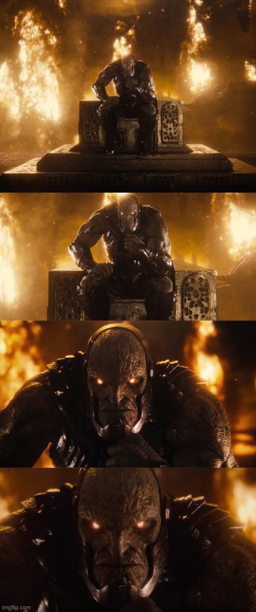 Darkseid on throne meme template | image tagged in dc comics,justice league,darkseid | made w/ Imgflip meme maker