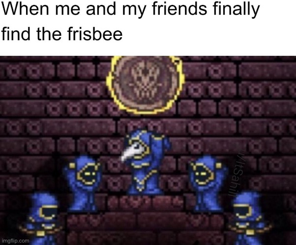 Lunatic cultist and his “frisbee” | image tagged in terraria | made w/ Imgflip meme maker