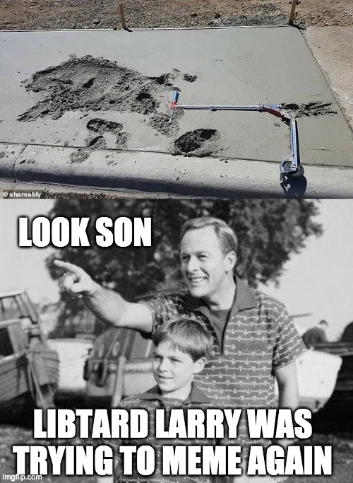 LOOK SON LIBTARD LARRY WAS TRYING TO MEME AGAIN | image tagged in memes,look son | made w/ Imgflip meme maker