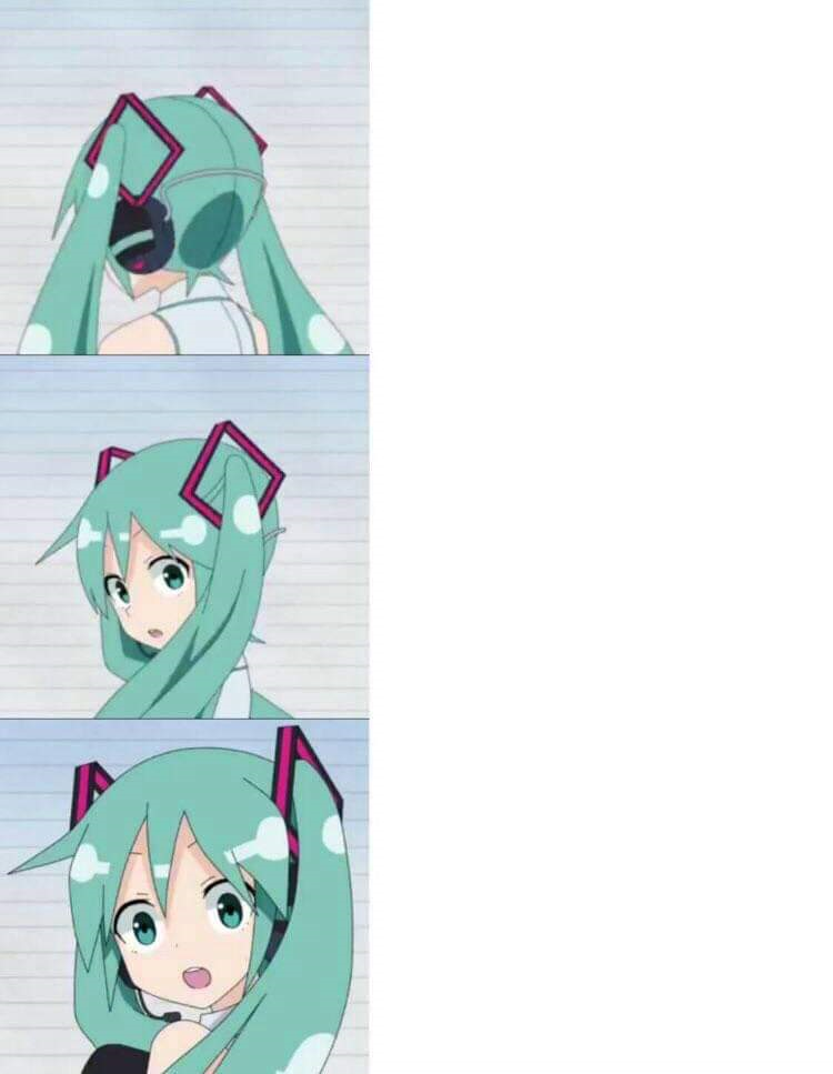 Hatsune Miku reaction meme Blank Meme Template