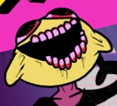 Monster Lemon Dude from FNF Blank Meme Template