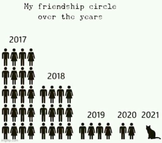 My friendship circle over the years | image tagged in friends,friendship,life | made w/ Imgflip meme maker