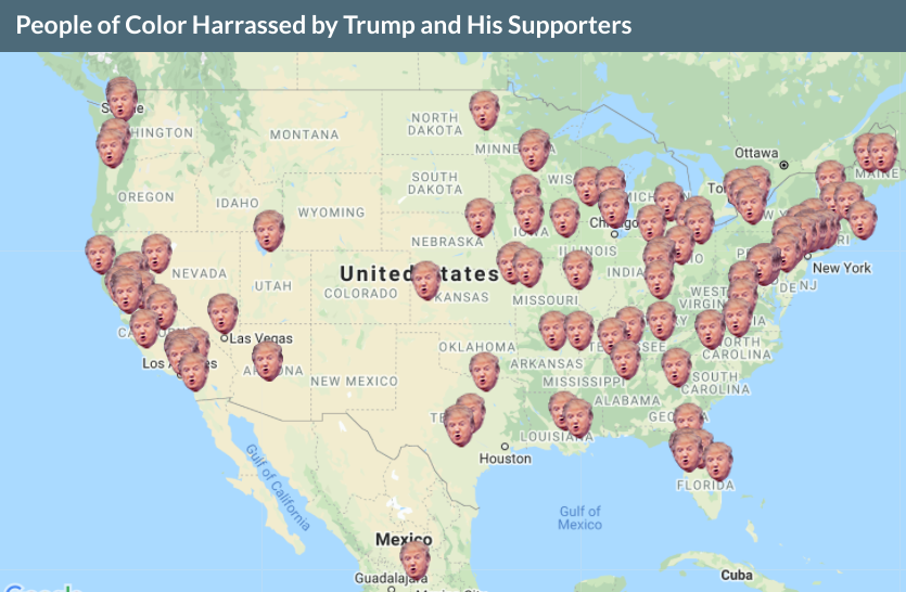 trump hate map Blank Meme Template