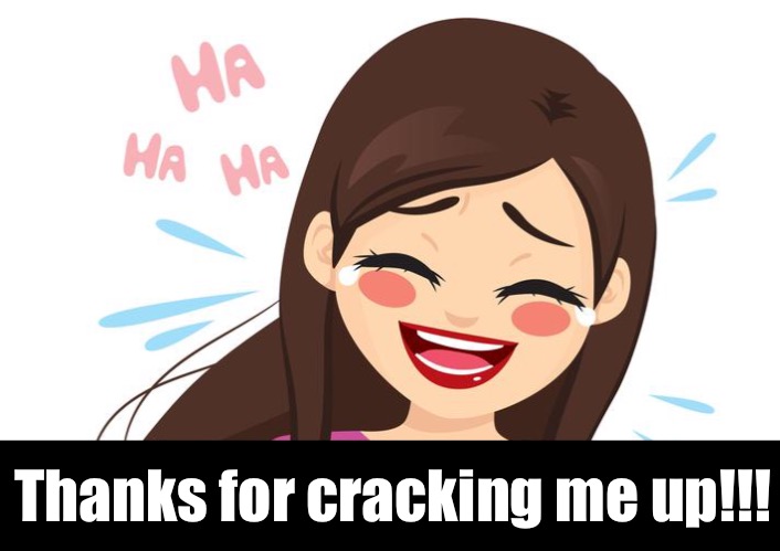 Thanks for cracking me up!!! | made w/ Imgflip meme maker