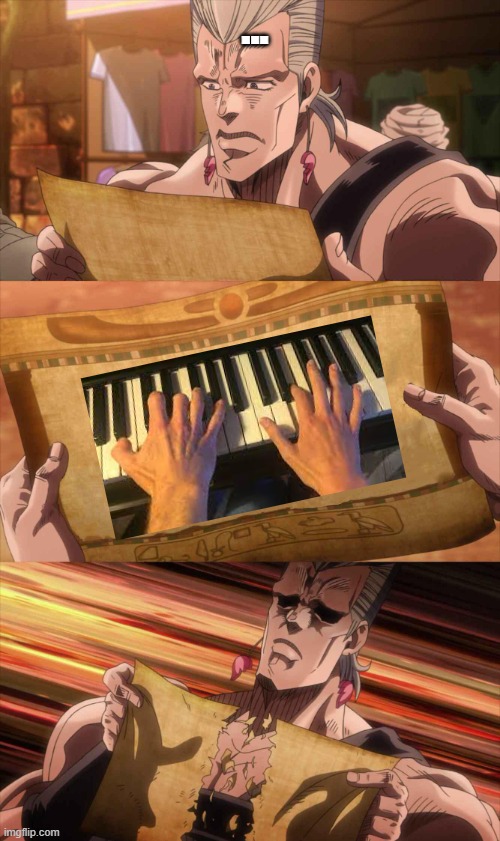 JoJo Scroll Of Truth | ... | image tagged in jojo scroll of truth,reference,jokes,hands | made w/ Imgflip meme maker