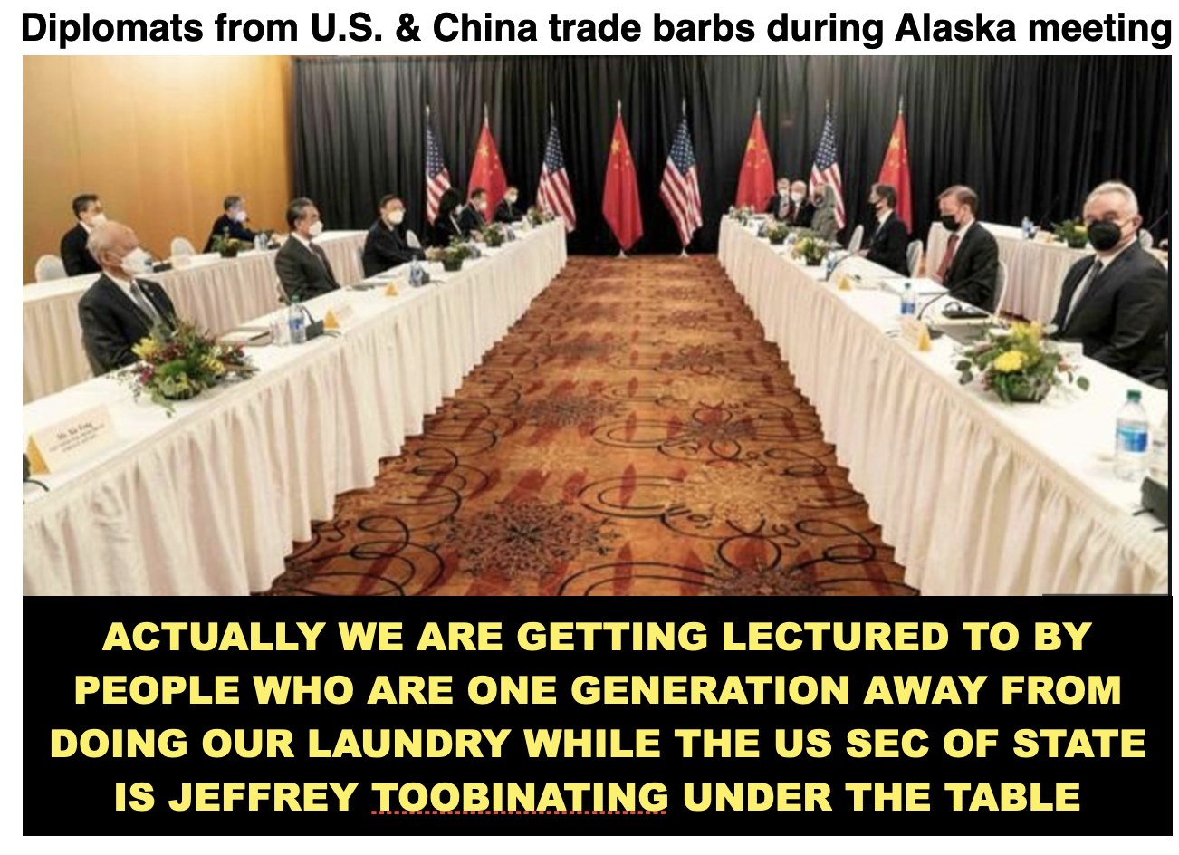 High Quality China-US Meeting Alaska Blank Meme Template