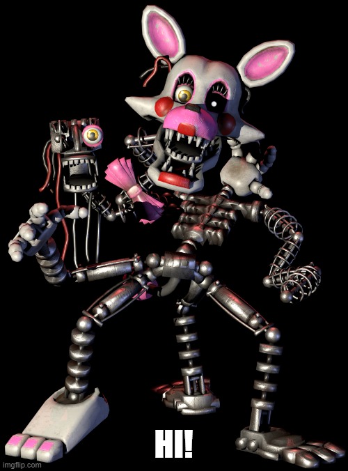 Mangle | HI! | image tagged in mangle | made w/ Imgflip meme maker