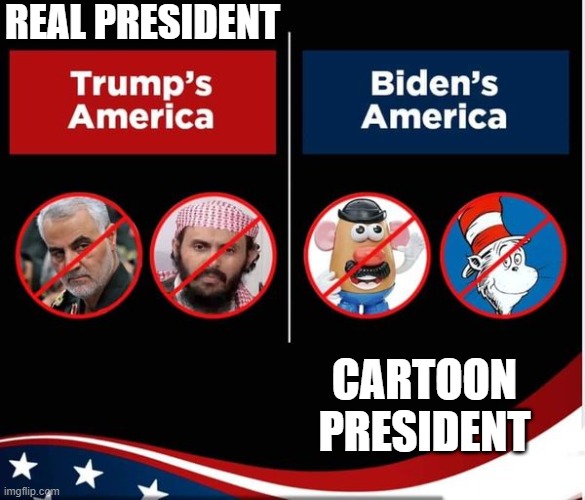 Biggest Failure since Obama | REAL PRESIDENT; CARTOON PRESIDENT | image tagged in joe biden,kamala harris,obama,michelle obama,donald trump | made w/ Imgflip meme maker