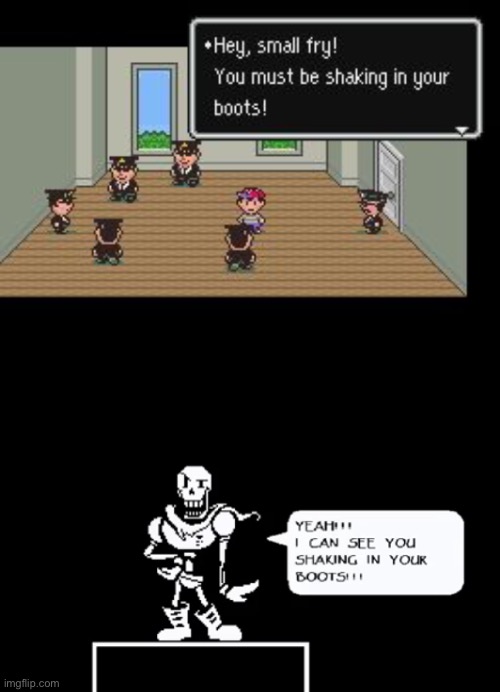 Hmmm | image tagged in earthbound police,undertale,papyrus undertale,memes,boots,undertale papyrus | made w/ Imgflip meme maker