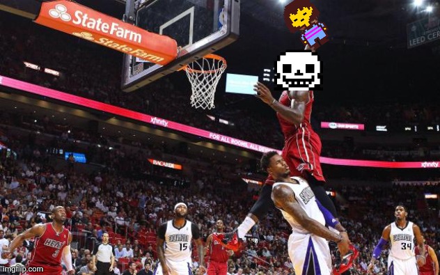 Dunk on  | image tagged in dunk on | made w/ Imgflip meme maker