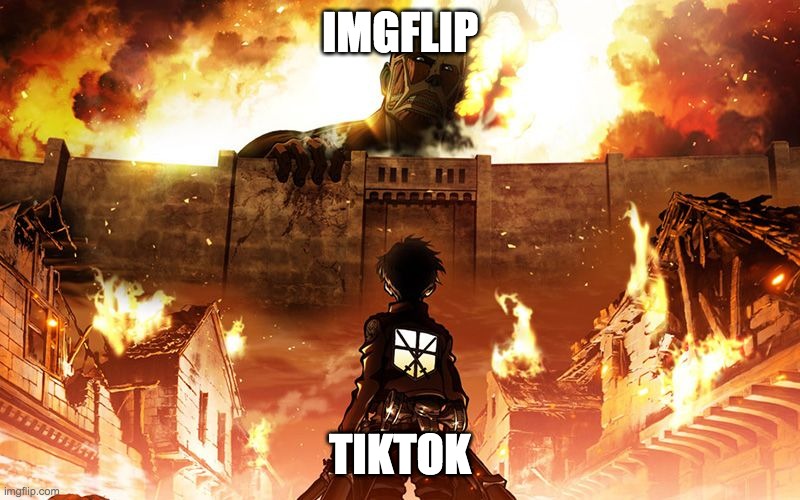 Attack On Titan | IMGFLIP; TIKTOK | image tagged in attack on titan | made w/ Imgflip meme maker