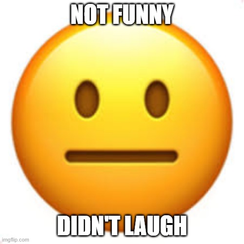 share this to someone who isnt funny | NOT FUNNY; DIDN'T LAUGH | image tagged in not funny,memes,unfunny | made w/ Imgflip meme maker