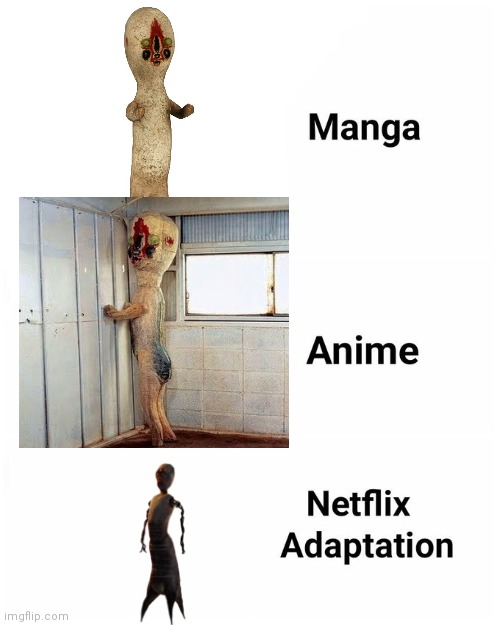 SCP-173 | image tagged in netflix adaptation,scp meme,scp,scp 173 | made w/ Imgflip meme maker