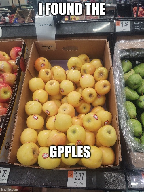 I found the GAPPLES | I FOUND THE; GPPLES | image tagged in minecraft | made w/ Imgflip meme maker