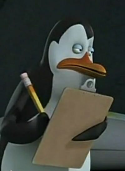 Penguin noted Kowalski from Madagascar Blank Meme Template
