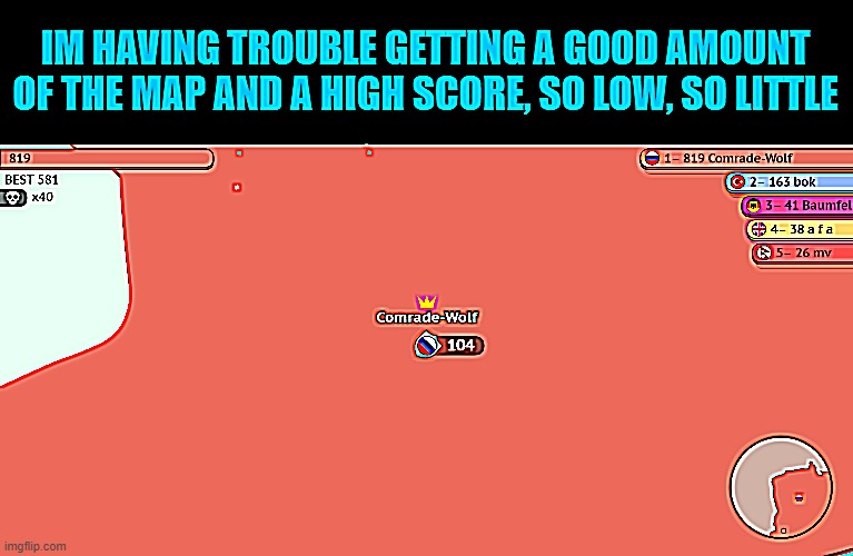 i actually hit 1200 before some noob ass bish killed me in a shit situation | made w/ Imgflip meme maker