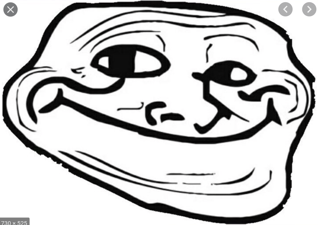 High Quality troll face smiling Blank Meme Template