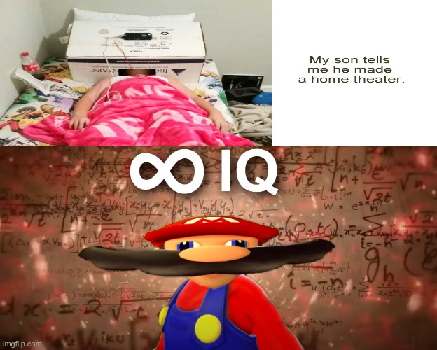 Infinite IQ Mario | image tagged in infinite iq mario | made w/ Imgflip meme maker