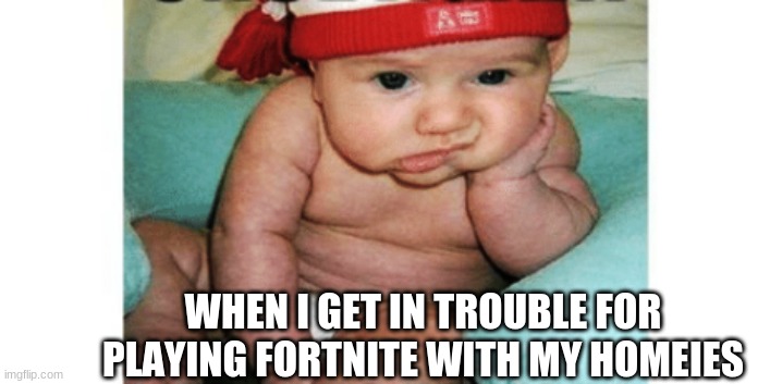 WHEN I GET IN TROUBLE FOR PLAYING FORTNITE WITH MY HOMEIES | image tagged in funny memes | made w/ Imgflip meme maker