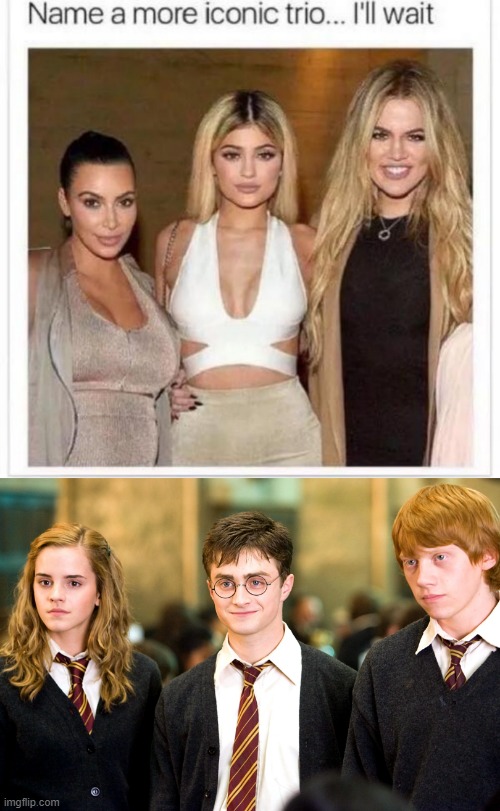 Get rekt however posted that | image tagged in name a more iconic trio,harry potter,ron weasley,hermione granger | made w/ Imgflip meme maker