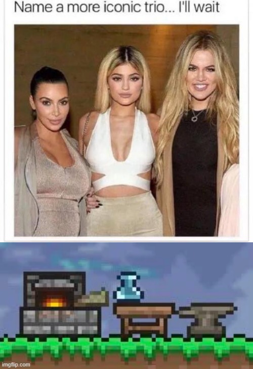 Best trio in terraria | image tagged in name a more iconic trio | made w/ Imgflip meme maker