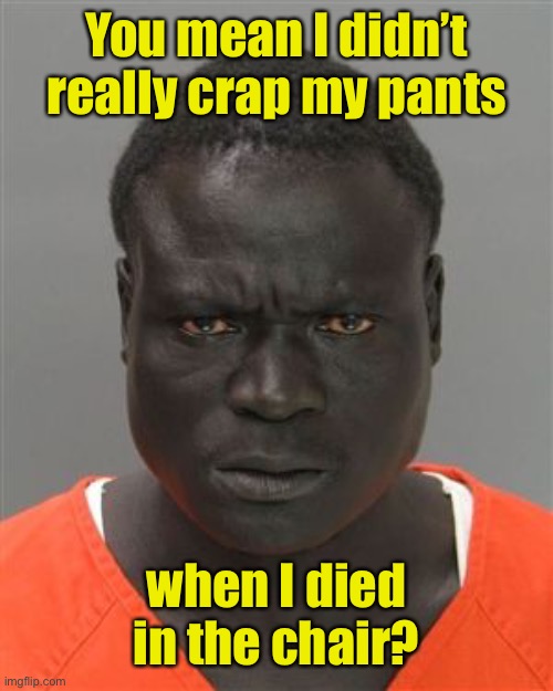 Misunderstood Prison Inmate | You mean I didn’t really crap my pants when I died in the chair? | image tagged in misunderstood prison inmate | made w/ Imgflip meme maker