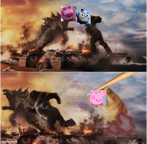 the three demons themselves | image tagged in kong godzilla doge | made w/ Imgflip meme maker