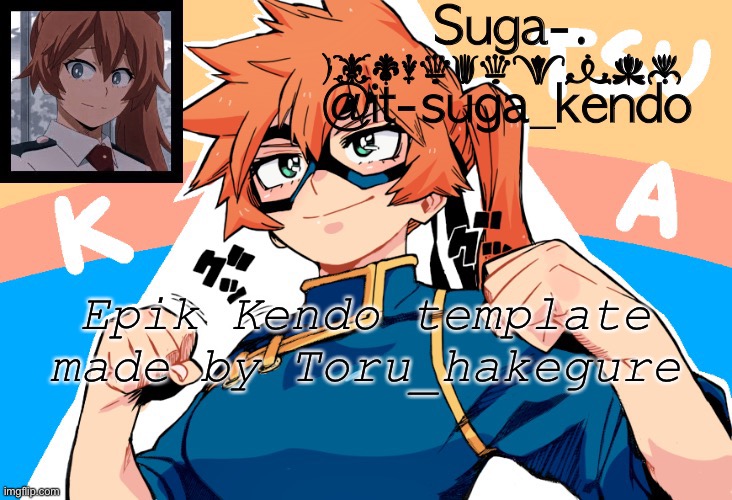 Thank you :> | Epik Kendo template made by Toru_hakegure | image tagged in sugas kendo temp | made w/ Imgflip meme maker