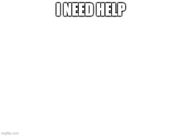 Blank White Template | I NEED HELP | image tagged in blank white template | made w/ Imgflip meme maker