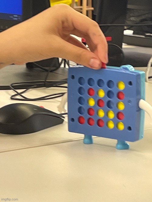 Me and my friends found a McDonald’s connect four in the computer lab lol | image tagged in skool | made w/ Imgflip meme maker