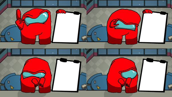 High Quality among us red Blank Meme Template
