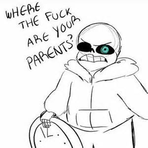 sans where tf are your parents Blank Meme Template