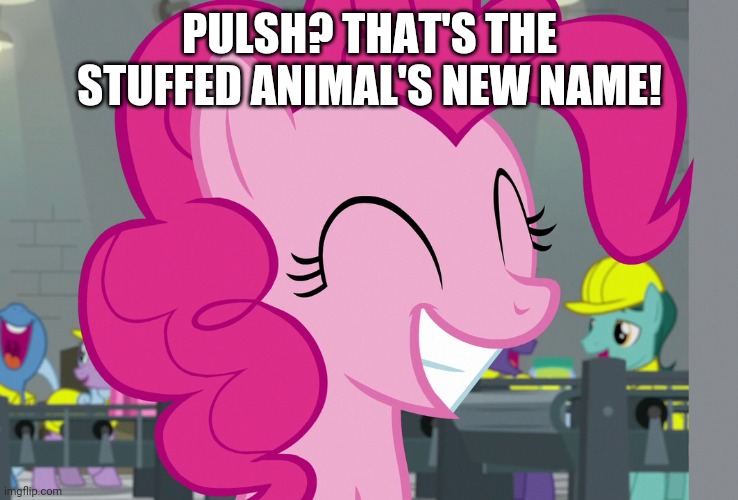 PULSH? THAT'S THE STUFFED ANIMAL'S NEW NAME! | made w/ Imgflip meme maker