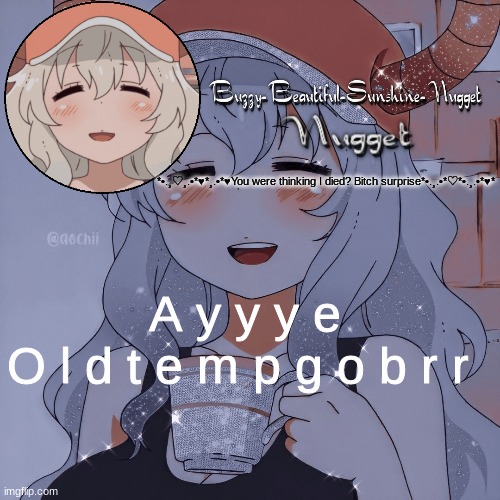 Lucoa temp | A y y y e
O l d t e m p g o b r r | image tagged in lucoa temp | made w/ Imgflip meme maker