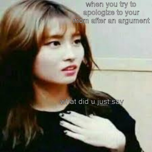 what did you say? | when you try to apologize to your mom after an argument; what did u just say | image tagged in excuse me,this bitch,twice | made w/ Imgflip meme maker