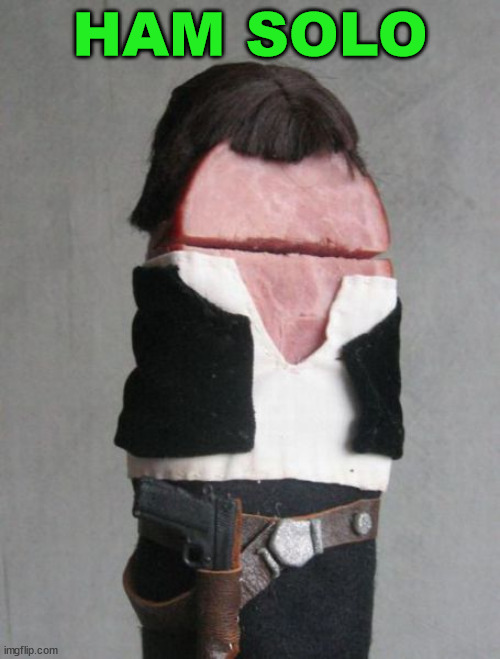 HAM SOLO | image tagged in eye roll | made w/ Imgflip meme maker
