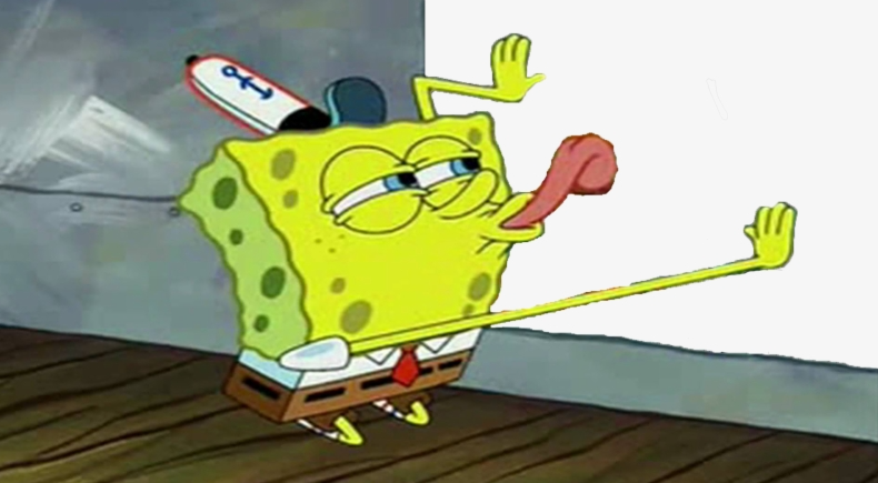 Spongebob Lick Blank Meme Template