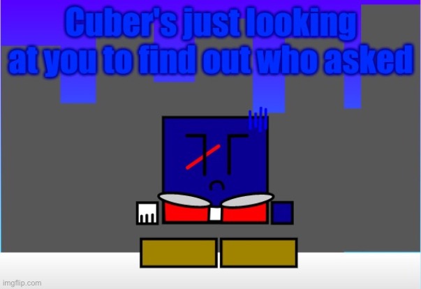 Cuber's just looking at you to find out who asked | image tagged in cuber's just looking at you to find out who asked | made w/ Imgflip meme maker