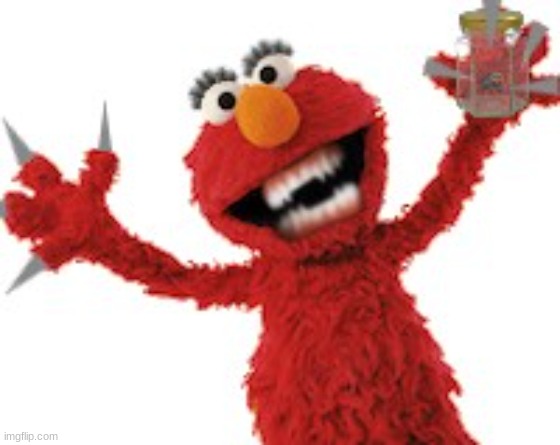 Something I threw together in photoshop, I call him Elmonster | image tagged in elmo | made w/ Imgflip meme maker