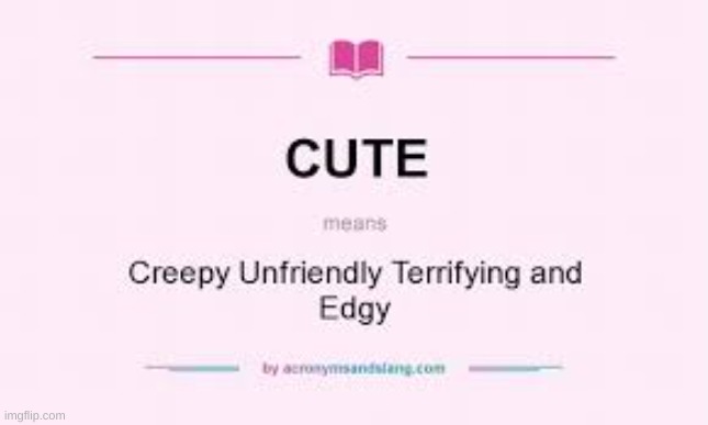 Cute II | image tagged in memes,acronyms | made w/ Imgflip meme maker
