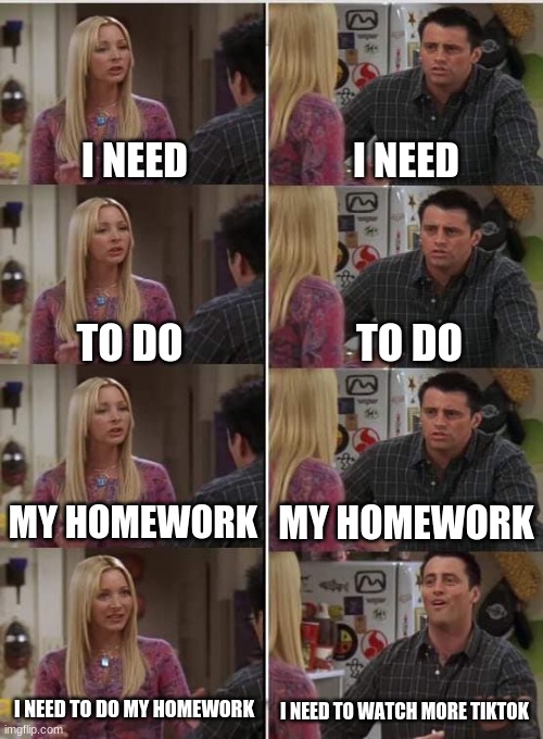 what does homework stand for meme tiktok