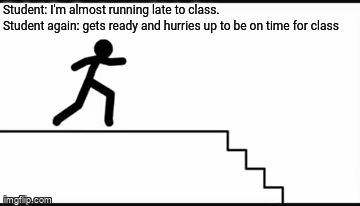 student running to class gif
