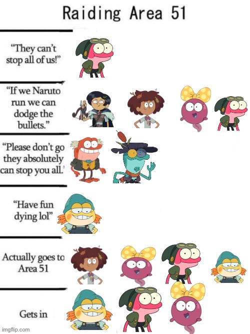 Amphibia Raids Area 51 | made w/ Imgflip meme maker