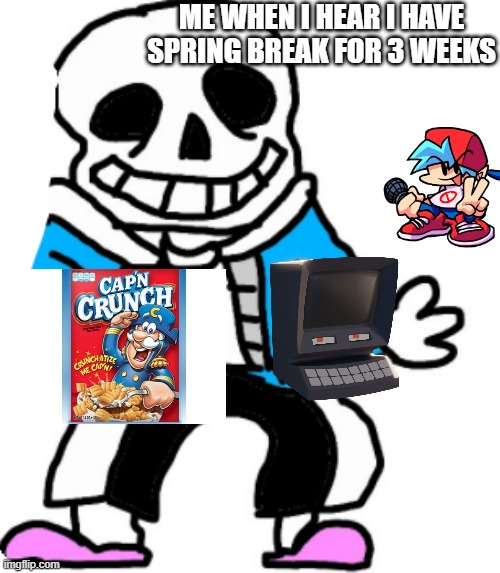 dot belive the tag | ME WHEN I HEAR I HAVE SPRING BREAK FOR 3 WEEKS | image tagged in callmecarson crying next to joe swanson | made w/ Imgflip meme maker