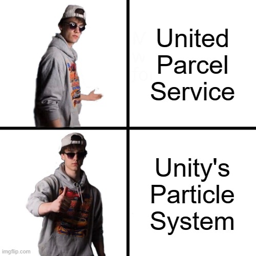 Dani Drake Format | United
Parcel
Service; Unity's
Particle
System | image tagged in dani drake format | made w/ Imgflip meme maker