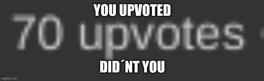 YOU UPVOTED DID´NT YOU | made w/ Imgflip meme maker